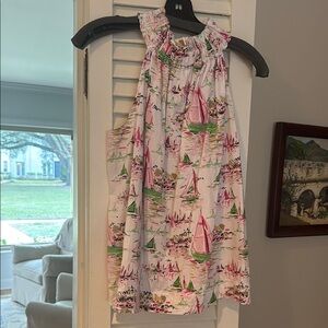 Sailboat Print Halter Top